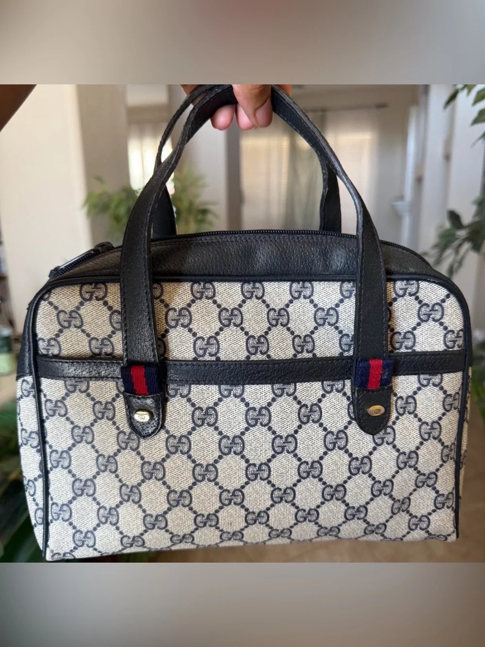 Gucci GG Supreme Monogram Top Handle Bag